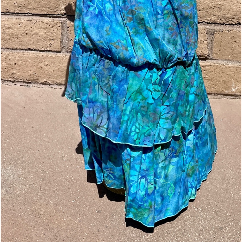 New From HAWAII Strapless Floral Batik RUFFLE DRESS Size Small - Picture 12 of 12